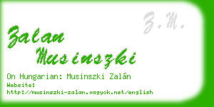 zalan musinszki business card